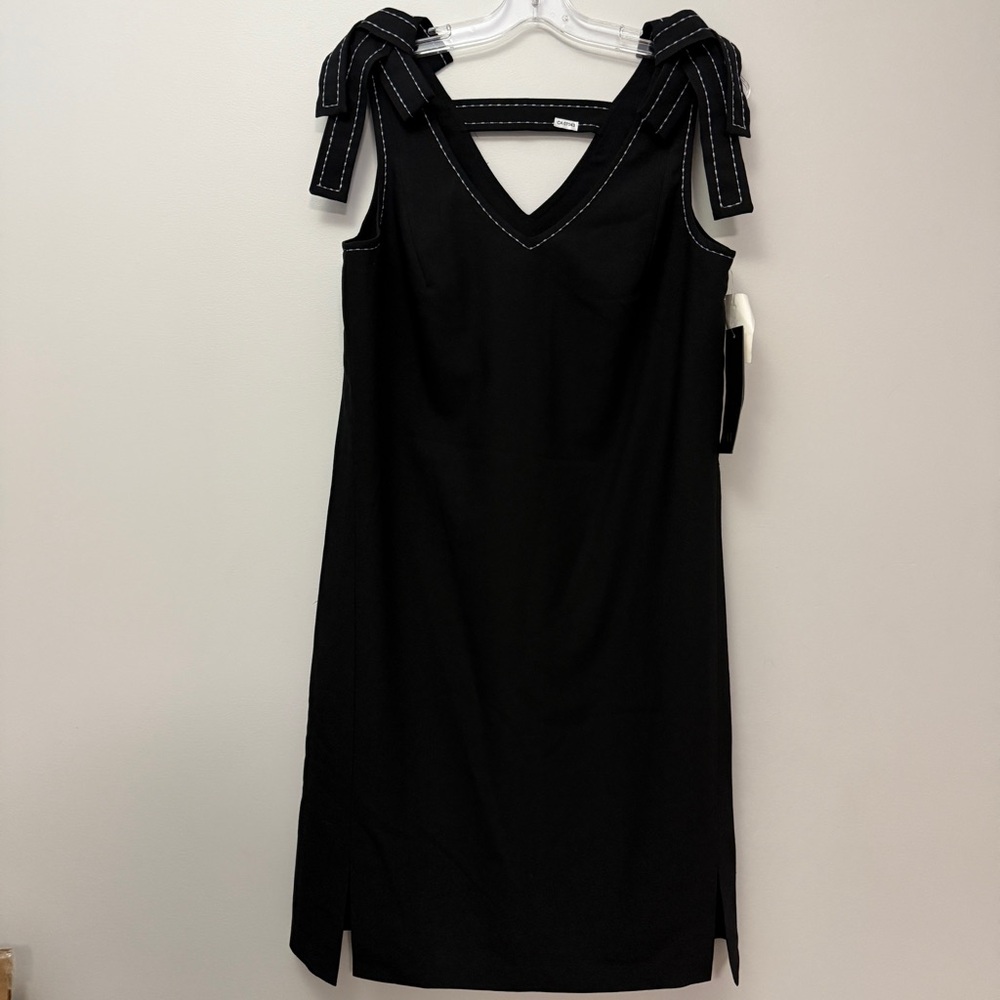 12. Jax Black Midi Dress with Bow Straps